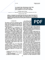 A Micro-Computer Program For The Elastic-Plastic Analysis and Optimum Design of Plane Frames