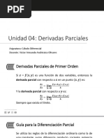 Unidad 04: Derivadas Parciales: Asignatura: Cálculo Diferencial Docente: Victor Armando Anchiraico Olivares