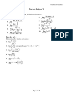 Travaux Dirigés Fonctions Et Variations