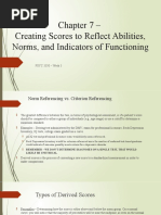 Chapter 7 - Creating Scores To Reflect Abilities, Norms, and Indicators of Functioning