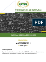 Universidad Tecnológica de Honduras: Matemáticas I