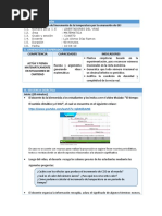 I. Título de La Sesión: Competencia Capacidades Indicadores