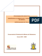 Programación Didáctica Enseñanzas Elementales Y Profesionales de Música Especialidad de Viola