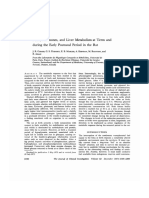 Fuels, Hormones, and Liver Metabolism Term and During The Early Postnatal Period in The Rat