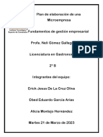 Plan de Elaboración de Una Microempresa