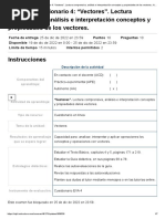 (AAB02) Cuestionario 4 - "Vectores". Lectura Comprensiva, Análisis e Interpretación Conceptos y Propiedades de Los Vectores. - ALGEBRA LINEAL