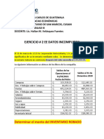 Ejercicio # 2 EF Datos Incompletos