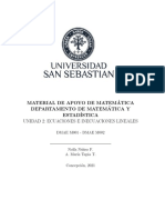 Material de Apoyo de Matem Atica Departamento de Matem Atica Y Estad Istica Unidad 2: Ecuaciones E Inecuaciones Lineales