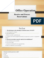 Front Office Operation - RESERVATION