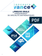 Épreuve Orale: Enseignement de Spécialité Mathématiques