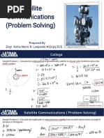 Satellite Communications (Problem Solving) : Prepared by Engr. Keilla Marie R. Leopando M.Eng'g ECE