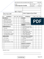 Vehicle Inspection Checklist