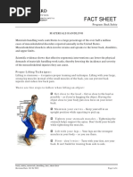 Back Safety Materials Handling Fact Sheet 0