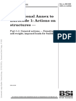 BS EN 1991-1-1 NA Actions On Structures - General Actions - Densities, Self-Weight, Imposed Loads For Buildings