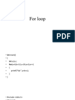 For Loop