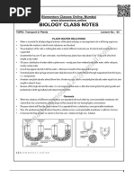 Lecture - 3 Notes Transport in Plants