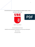 La Dirección Del Proceso de Enseñanza-Aprendizaje en La Asignatura Equipos y Sistemas Electrónicos de Audio y Video