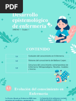 Desarrollo Epistemológico de Enfermería: UNIDAD 1 - Equipo 1