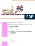 Estudo Do Módulo: "A Língua Como Forma de Expressão Do Pensamento"