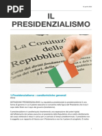 Presidenzialismo Articolo