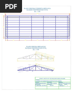 Plano Cerchas Cubierta Metalica Bloque Construccion Civil Esc. 1:100