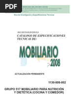 Mobiliario: Catalogo de Especificaciones Tecnicas de