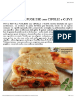 PITTA RUSTICA PUGLIESE Con CIPOLLE e OLIVE