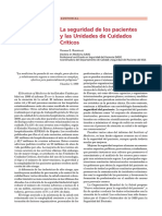 La Seguridad de Los Pacientes y Las Unidades de Cuidados Criticos