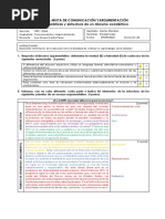 Prueba Mixta de Comunicación Yargumentación Características y Estructura de Un Discurso Académico