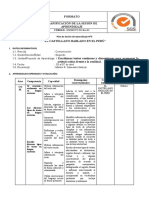 Formato Planificación de La Sesión de Aprendizaje Versión: 03 "El Castellano Hablado en El Perú"