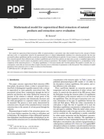 Mathematical Model For Supercritical Fluid Extraction of Natural Products and Extraction Curve Evaluation