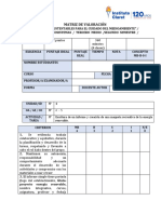 MATRIZ DE VALORACIÓN Proyecto Biologia de Los Ecosistemas