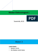 Medan Elektromagnet I: Suwondo, M.Si