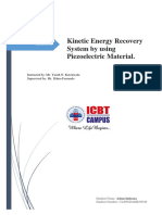 Kinetic Energy Recovery System by Using Piezoelectric Material