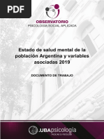 Estado de Salud Mental de La Poblacion Argentina y Variables Asociadas 2019