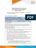 Guía de Actividades y Rúbrica de Evaluación - Unidad 2 - Tarea 3 - Plan de Mejoramiento Financiero