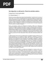 Investigación en Enfermería: Hacia Los Métodos Mixtos.: Nursing Research: Towards Mixed Methods