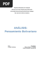 Pensamiento Bolivariano Analisis