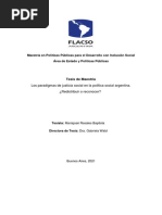 Maestría en Políticas Públicas para El Desarrollo Con Inclusión Social Área de Estado y Políticas Públicas