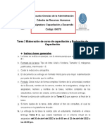 Tarea # 2 2023 Elaboración de Curso de Capacitación y Evaluación de Capacitación Valor 2.5