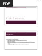 Synthesis of Nanoparticles and Nanorods