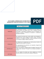 Caracteristicas: Un Cuadro Comparativo Donde Destaquen Los Diferentes Tipos de Grupos Y Sus Características