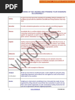 Understand Meaning of Key Words and Framing Your Answers Accordingly