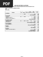 Precios Unitarios Camara Septica Pozo de Absorcion