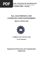 B.E., Electronics and Communication Engineering: Kumaraguru College of Technology COIMBATORE - 641 049