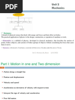 Unit 2 (Part I) General Physics