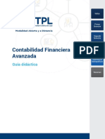 Contabilidad Financiera Avanzada: Guía Didáctica