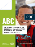 De Debida Diligencia en Derechos Humanos para Empresas Del Sector Minero Energético