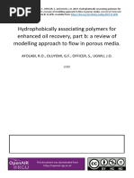 Hydrophobically Associating Polymers For Enhanced Oil Recovery, Part B: A Review of Modelling Approach To Flow in Porous Media