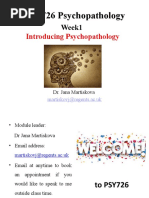 W1 Intro To Psychopathology Part 1 T2 2022-23